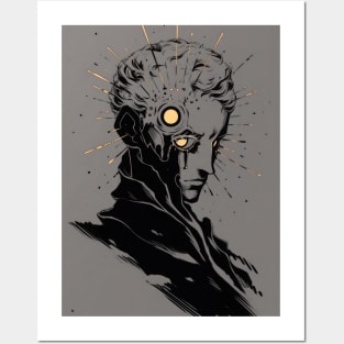 Death Mask Illustration Posters and Art